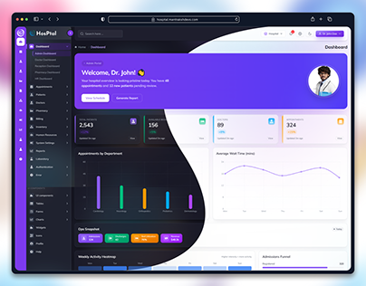 Multi Hospital Management Dashboard